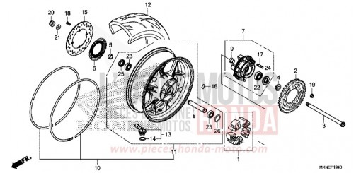 ROUE ARRIERE CBR650RAK de 2019